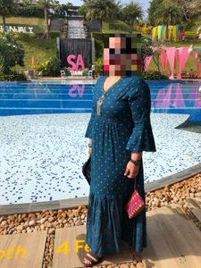 Beautiful Teal Ethnic Gown