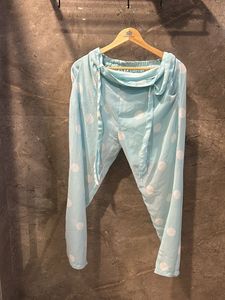 Light Blue Polka Dot Palazzo Pants