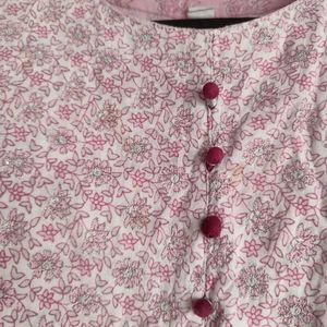 a-line Cotton Kurta with dupatta