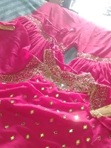 Beautiful Grara Suit With Heavy Neck Design