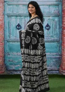 ELEGANT Black &amp; White Saree🖤