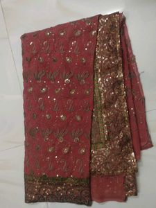 Embroidered Indian Saree