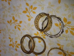 Elegant Gold-Tone Bangles Set