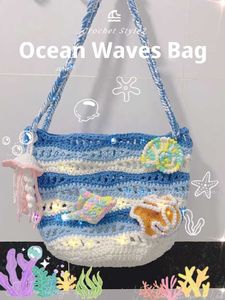Crochet Ocean Waves Bag