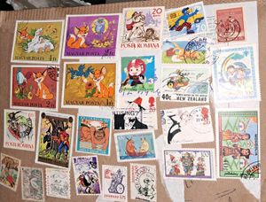 25 Cartoons On Stamps
