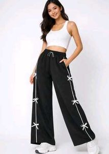 Trendy Black Wide Leg korean jeans