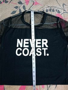 Black 'Never Coast' Graphic Tee