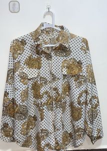 Vintage Baroque Print Blouse