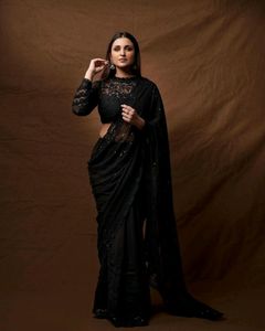 thread sequence work black party look saree vt. .no coins swap offer..only cash plz...