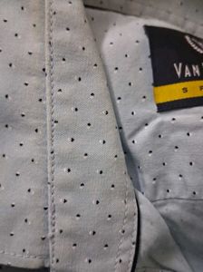 Van Heusen Light Blue Printed Shirt