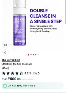 The Solved Skin Melting Cleanser Makeup Remover