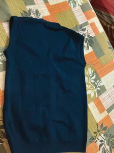 Classic V-Neck Button-Up Sleeveless Sweater