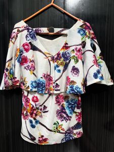 Chic Floral Print Top