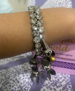 Sparkling Gemstone Charm Bracelet