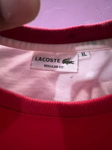 Original Lacoste Red &amp; White T-Shirt