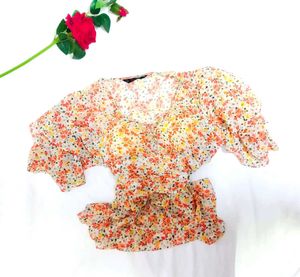 SALE zara peplum top