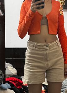 H&amp;M Y2k Orange Butterfly Cardigan
