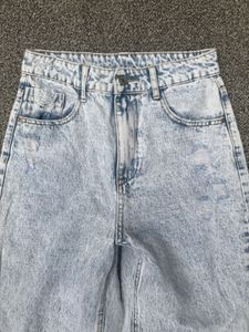 Women's Acid Wash Wide Leg Jeans