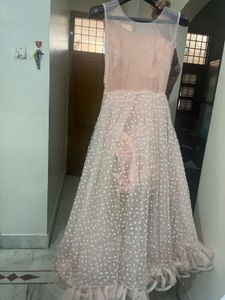 BARBIE Elegant Pink Polka Dot Gown