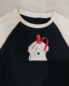 Cute Dog Graphic Raglan Tee
