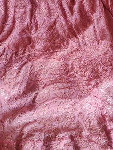 Baby Pink Color Sttiched Lahnga5 Miter  Flare,Blau