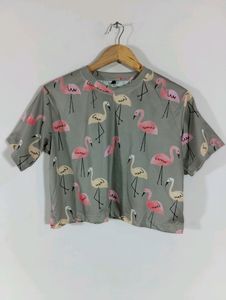 Grey Printed Casual Top (Women)