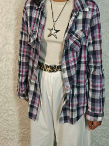 Plaid Long Sleeve Button-Up Shirt