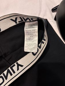 ONLY black logo waistband leggings