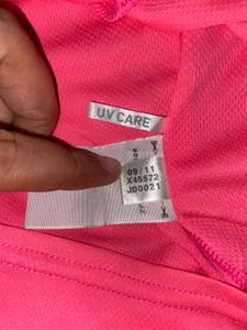Adidas Pink &amp; Black Polka Dot Hoodie