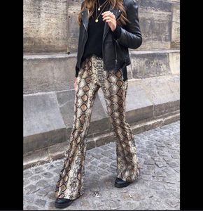 Urbanic Stylish Snakeskin Flare Pants
