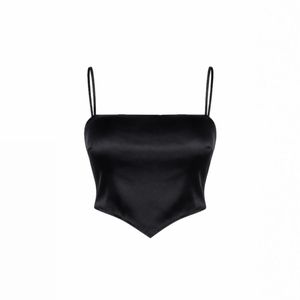 Black Scarf Crop Top