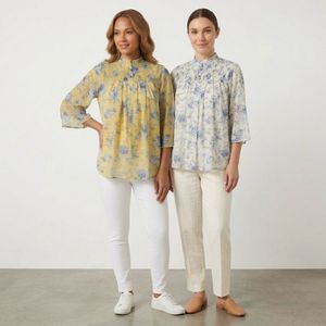 Chic Floral Print Blouse (Pack of 2)