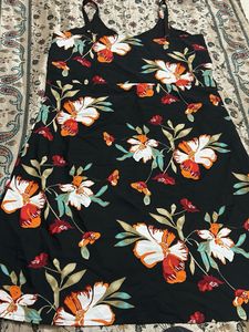 Floral Print Button-Up Midi Dress