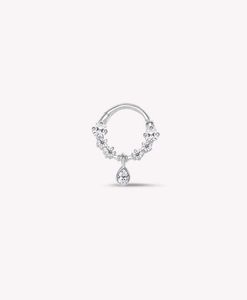 Sparkling Teardrop Septum Ring