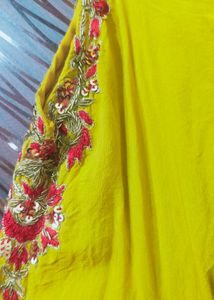 Ethnic Gown #cheapprice #haldidress #yellowcolour