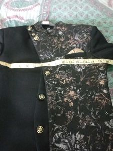 Stylish Black Embroidered Ethnic Jacket