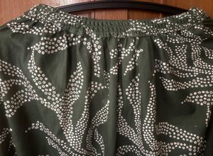 Chic Boho Leaf Print Skirt