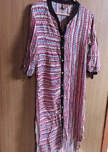 Vibrant Striped Button-Down Kurta