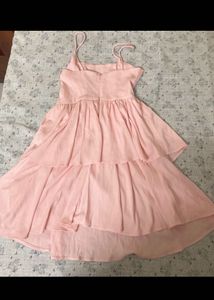 Pink Tiered Spaghetti Strap Dress