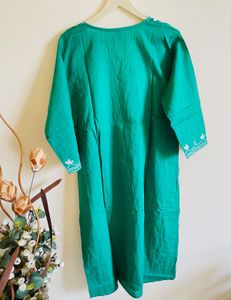 Green Embroidered Kurta