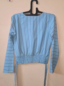 Blue Top with strings