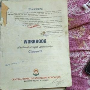 class 9 th work book ncert text book for English communication front page is not in good condition rest book is good in condition