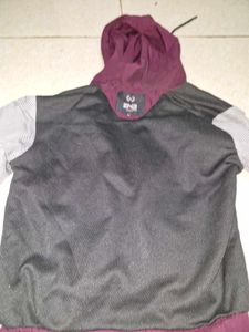 Maroon Hooded Jacket