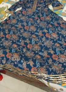 Floral Print Anarkali Kurta