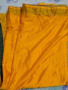 Vibrant Yellow Silk Saree
