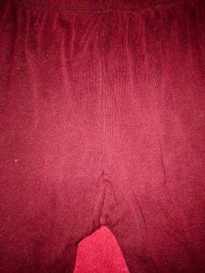 Burgundy underdress shorts under school uniform