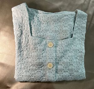 Light blue crop Top