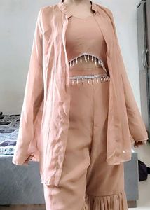 Stylish Crop Top Palazzo Set
