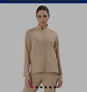 Women's Beige Full Zip Jacket