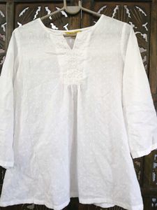 White Embroidered Kurta